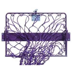 0.5 Bale Easy-Loading Collapsible Hay Hoops Feeder, Net Included, Purple